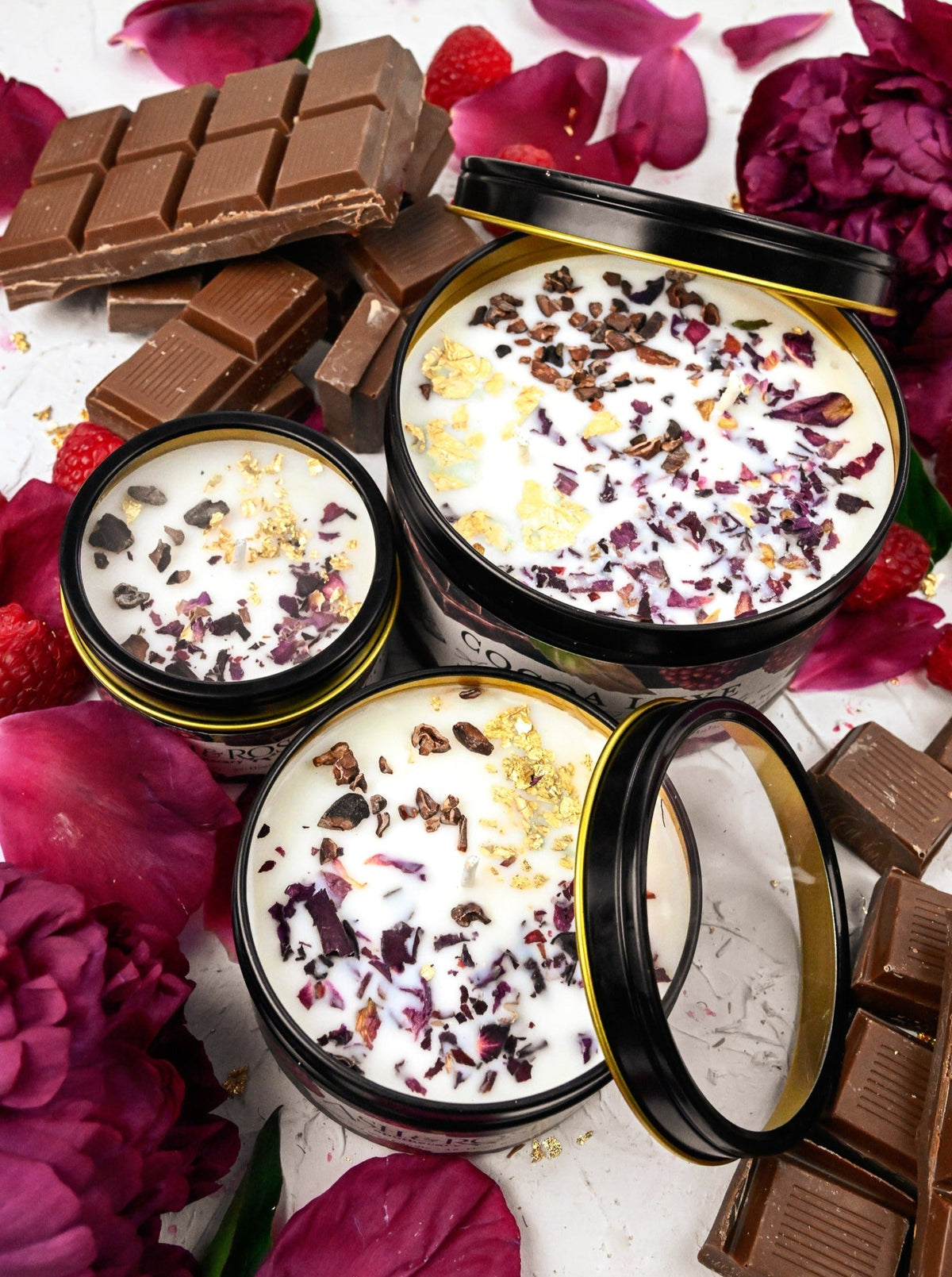 COCOA LUXE Chocolate Raspberry Candle — Select Your Size