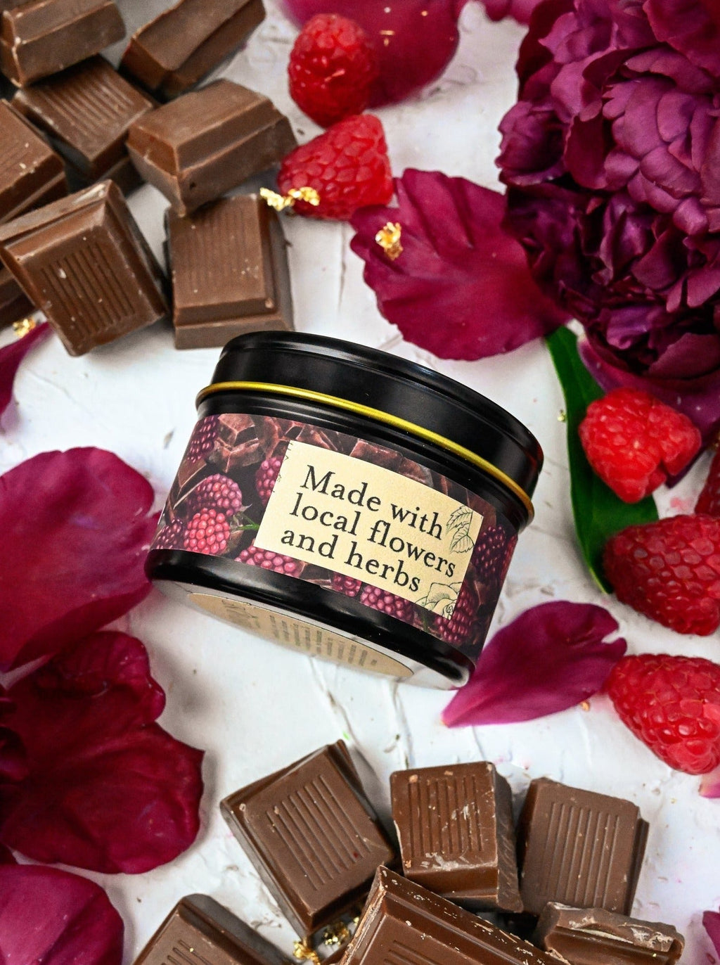 COCOA LUXE Chocolate Raspberry Candle — Select Your Size