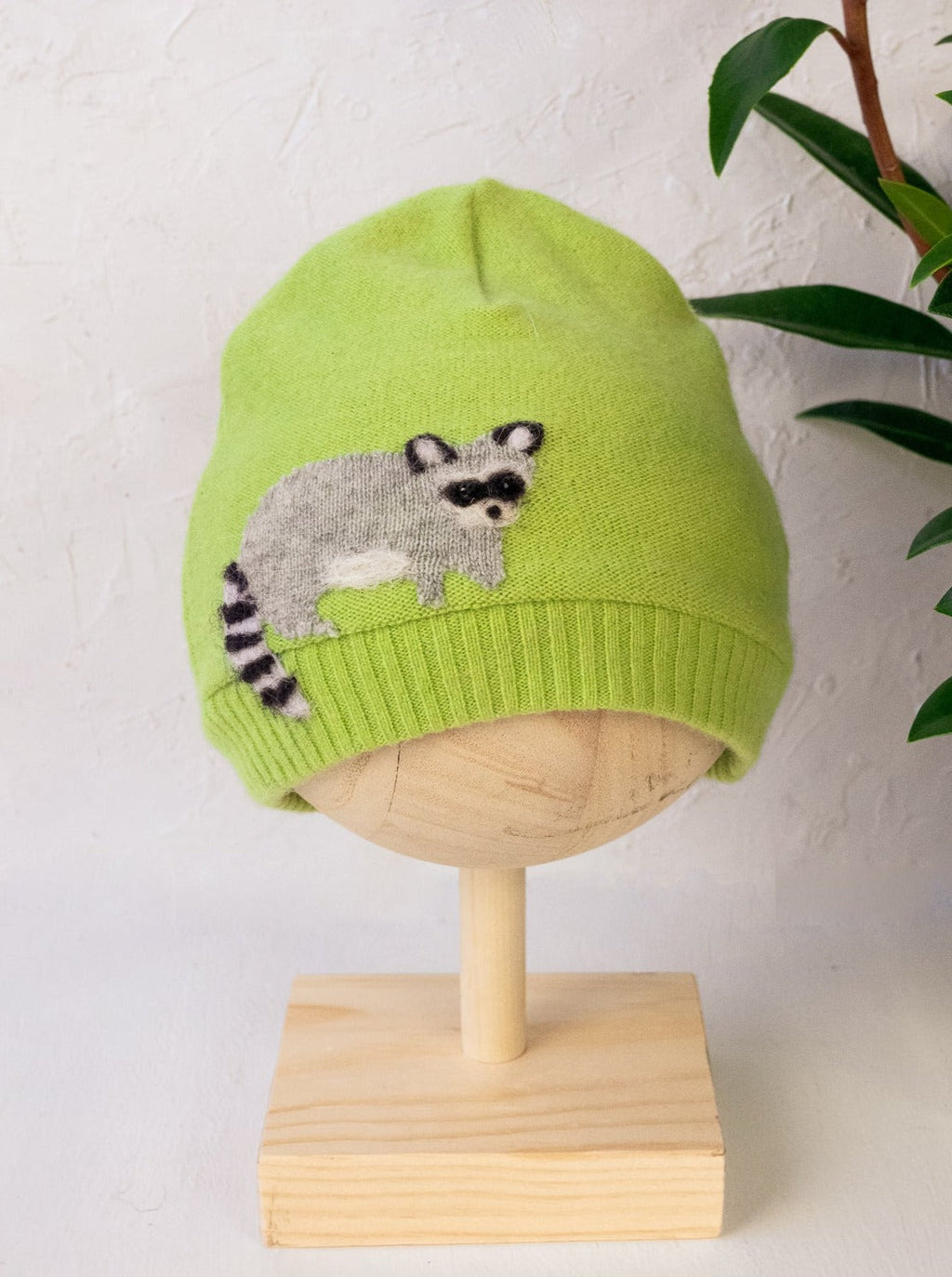 Raccoon Cashmere Hat - Child — Select Your Color