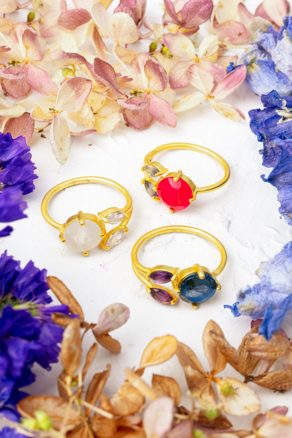 The Bloom Ring - Gold — Select Your Gemstone & Size