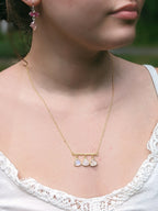 Claire Trio Necklace — Select Your Gemstone
