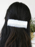 Amelia Lace and Linen Hair Clip — Select Your Color
