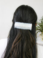 Amelia Lace and Linen Hair Clip — Select Your Color