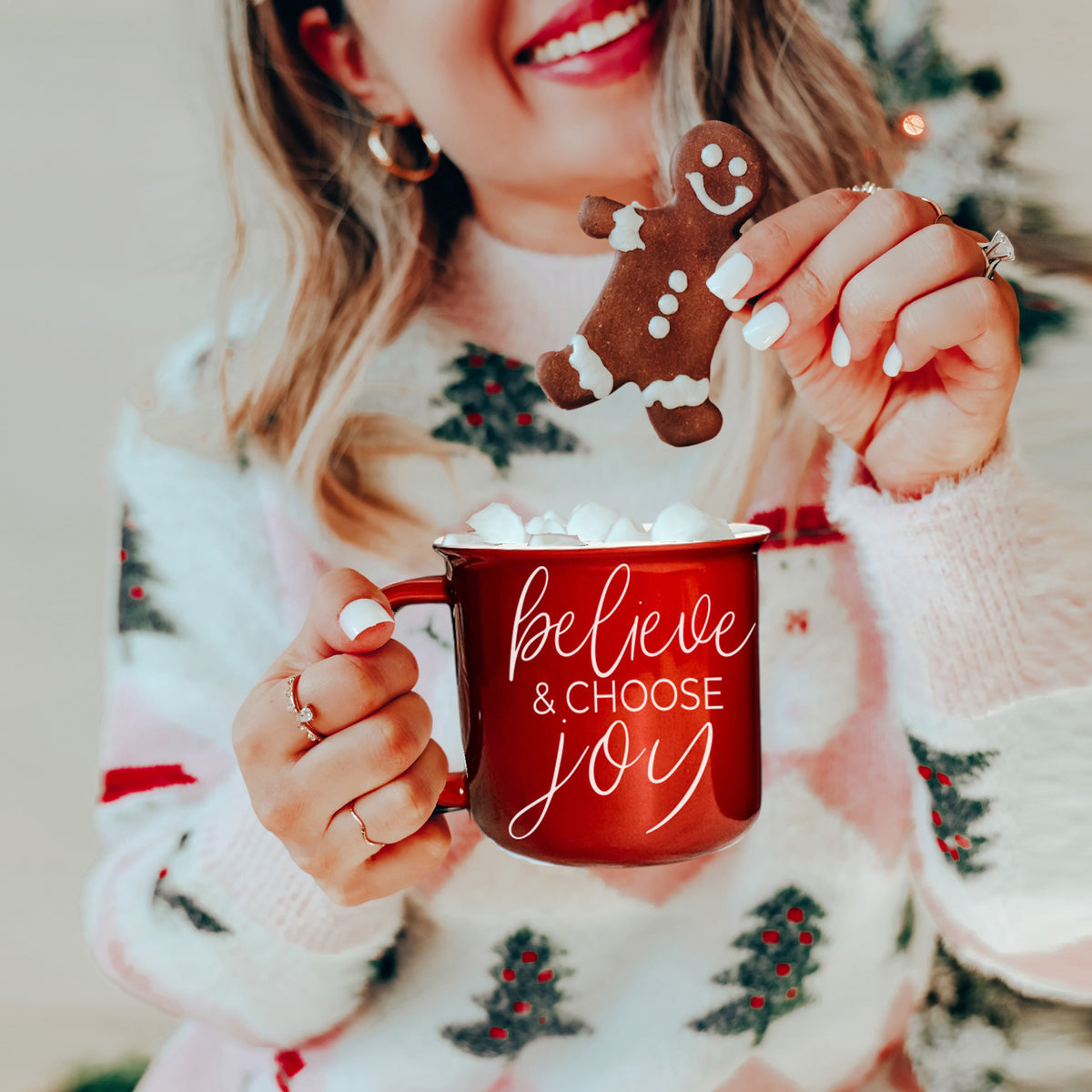 Believe & Joy Christmas Mug PRE-ORDER — Select Your Color