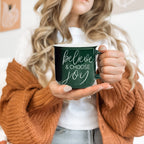 Believe & Joy Christmas Mug PRE-ORDER — Select Your Color