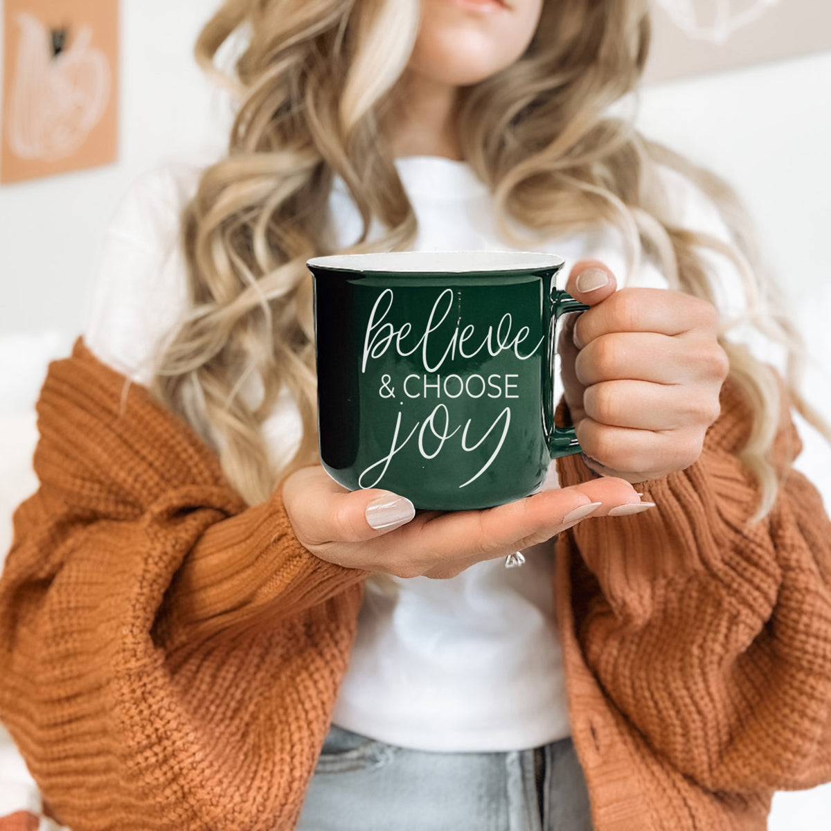 Believe & Joy Christmas Mug PRE-ORDER — Select Your Color