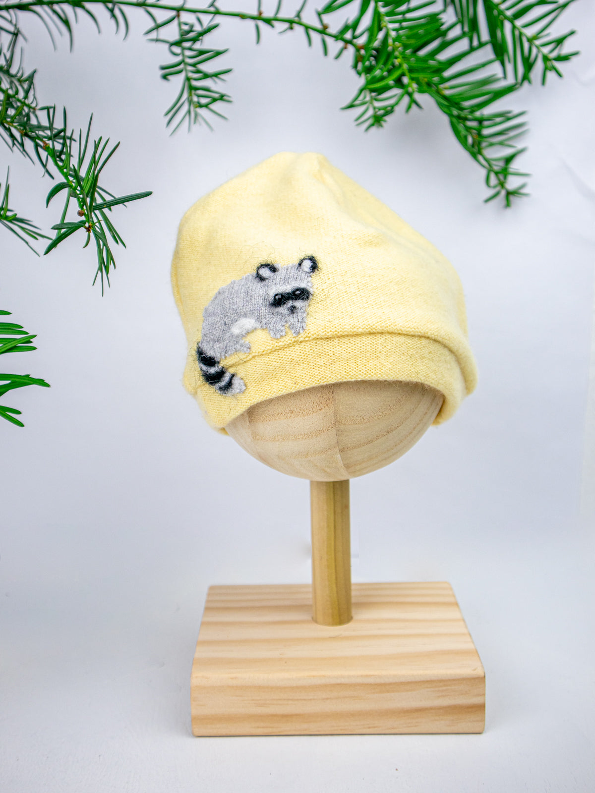 Raccoon Cashmere Hat - Baby — Select Your Color