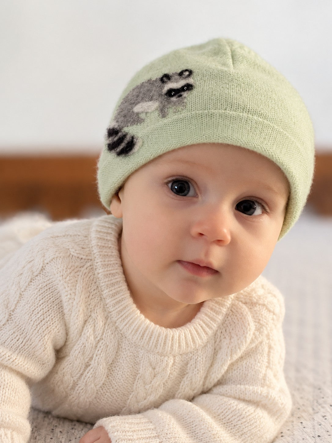 Raccoon Cashmere Hat - Baby — Select Your Color