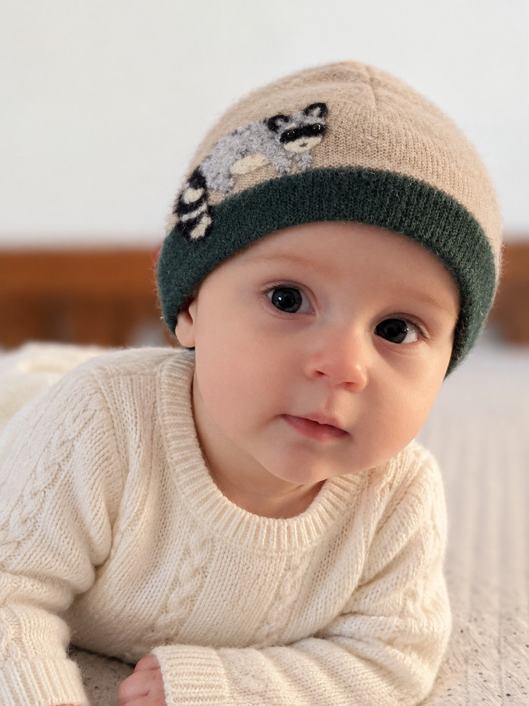 Raccoon Cashmere Hat - Baby — Select Your Color