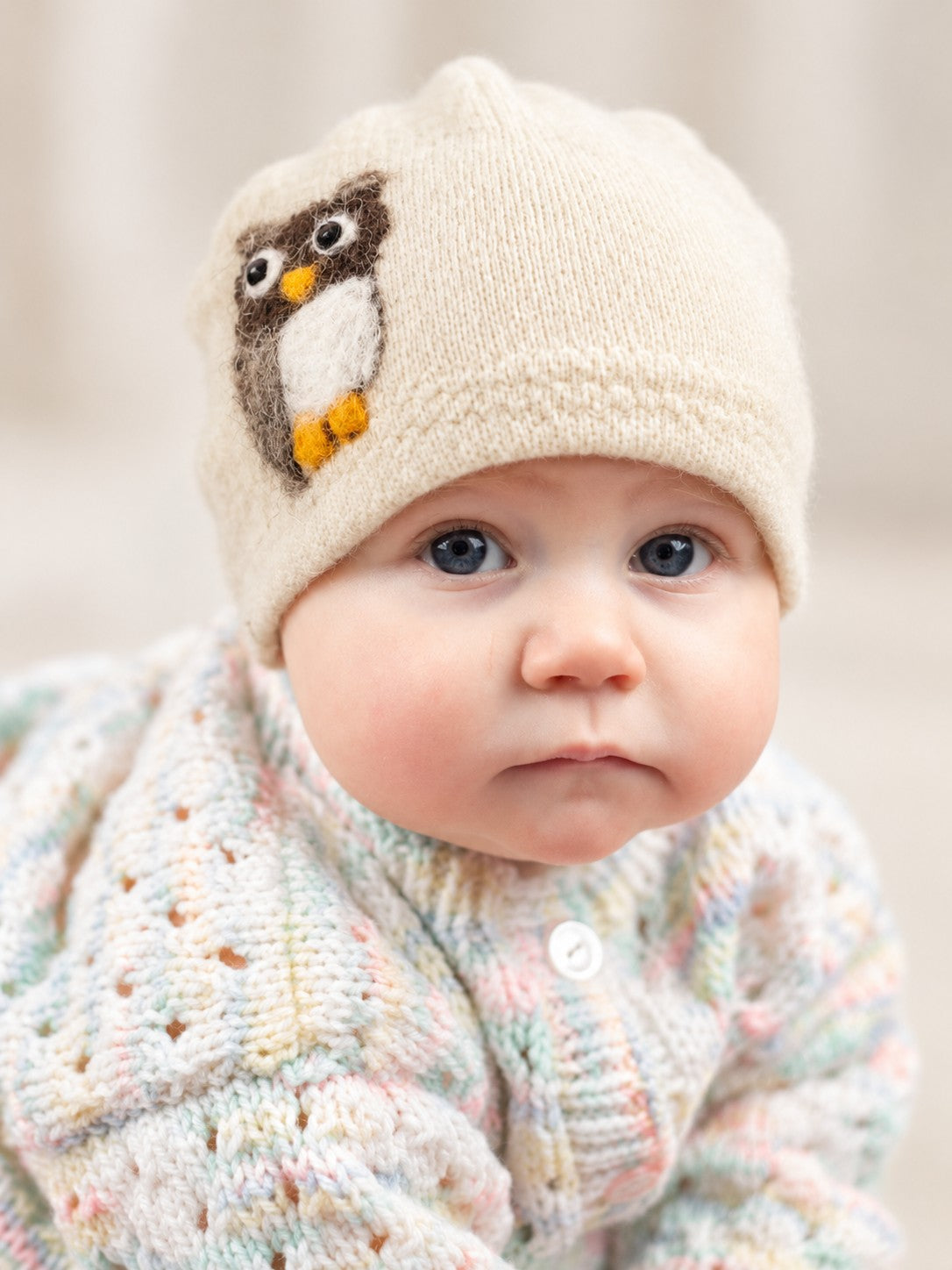 Owl Cashmere Hat - Baby — Select Your Color