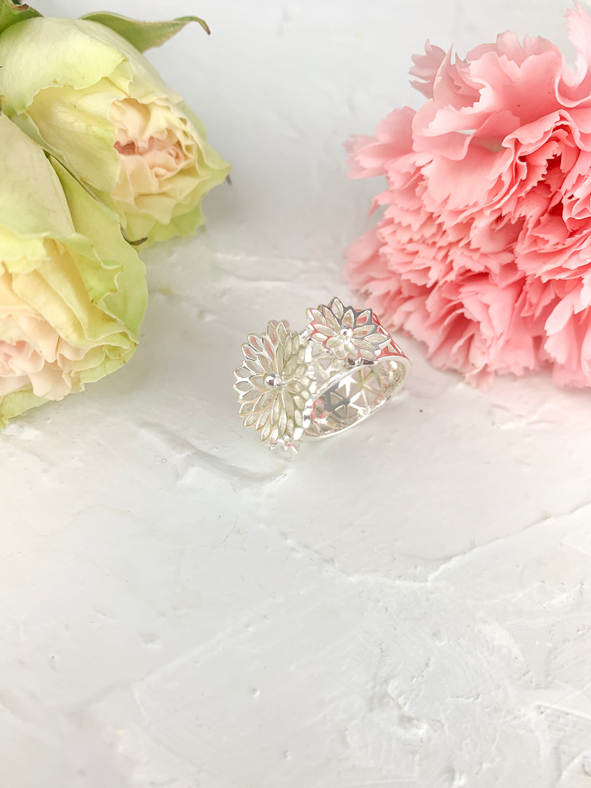 Big Bouquet Filigree Ring — Select Your Color & Size