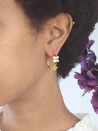 Bitty Flower Hoops — Select Your Color