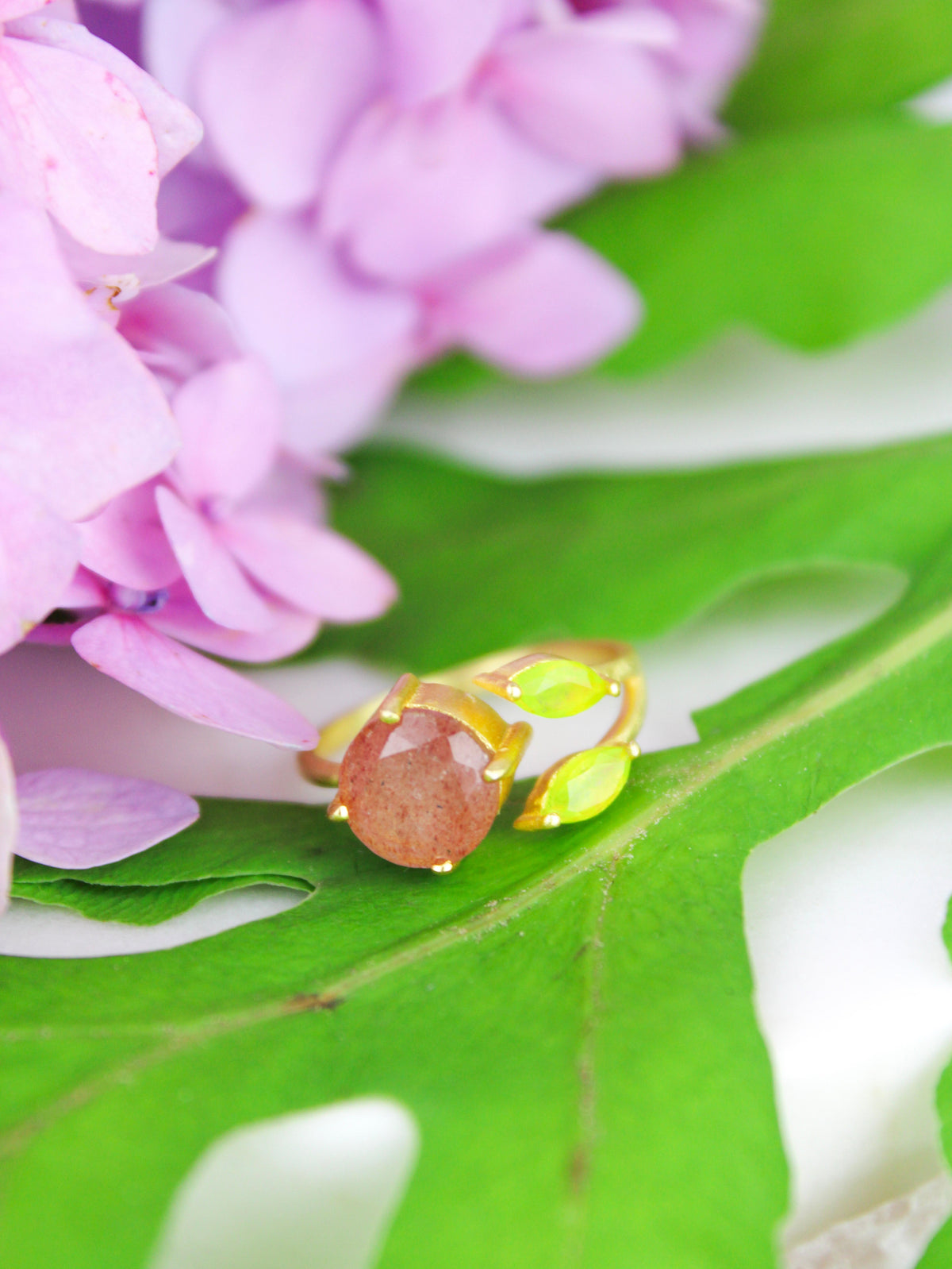 The Bloom Ring - Gold — Select Your Gemstone & Size