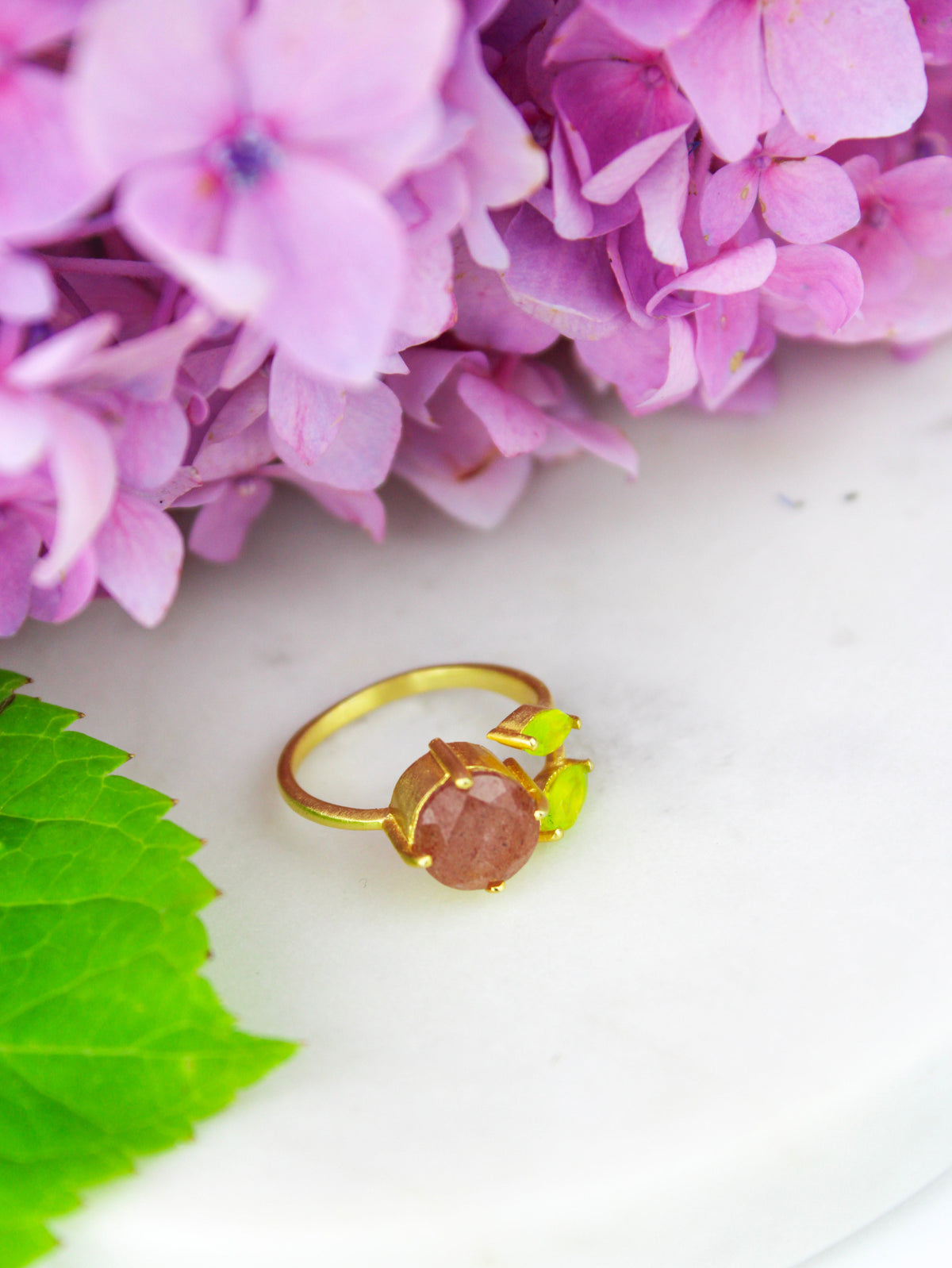 The Bloom Ring - Gold — Select Your Gemstone & Size