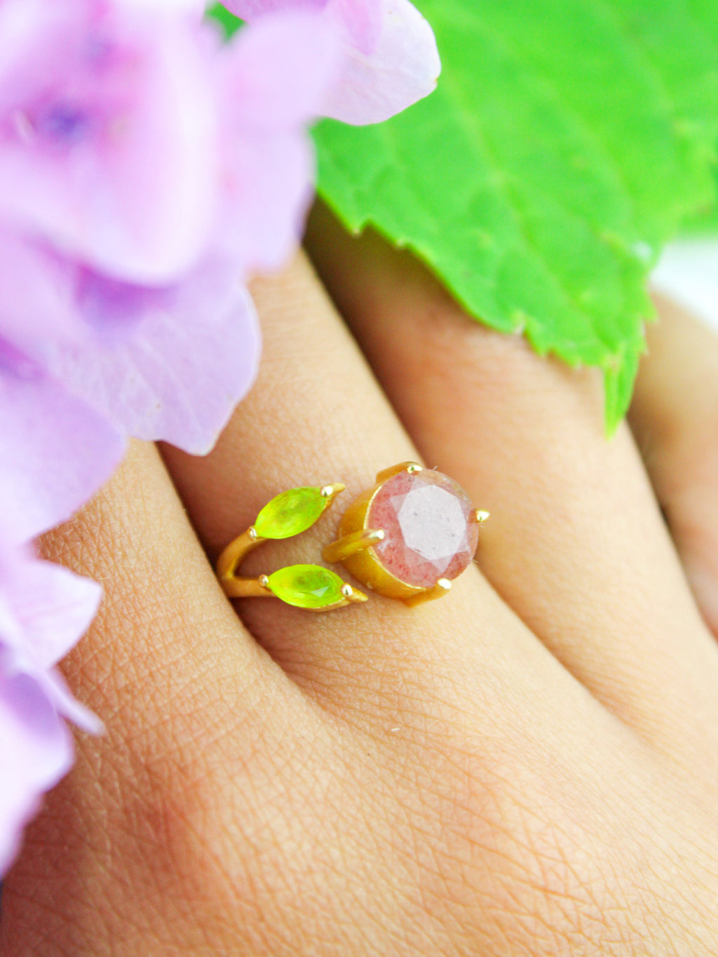 The Bloom Ring - Gold — Select Your Gemstone & Size