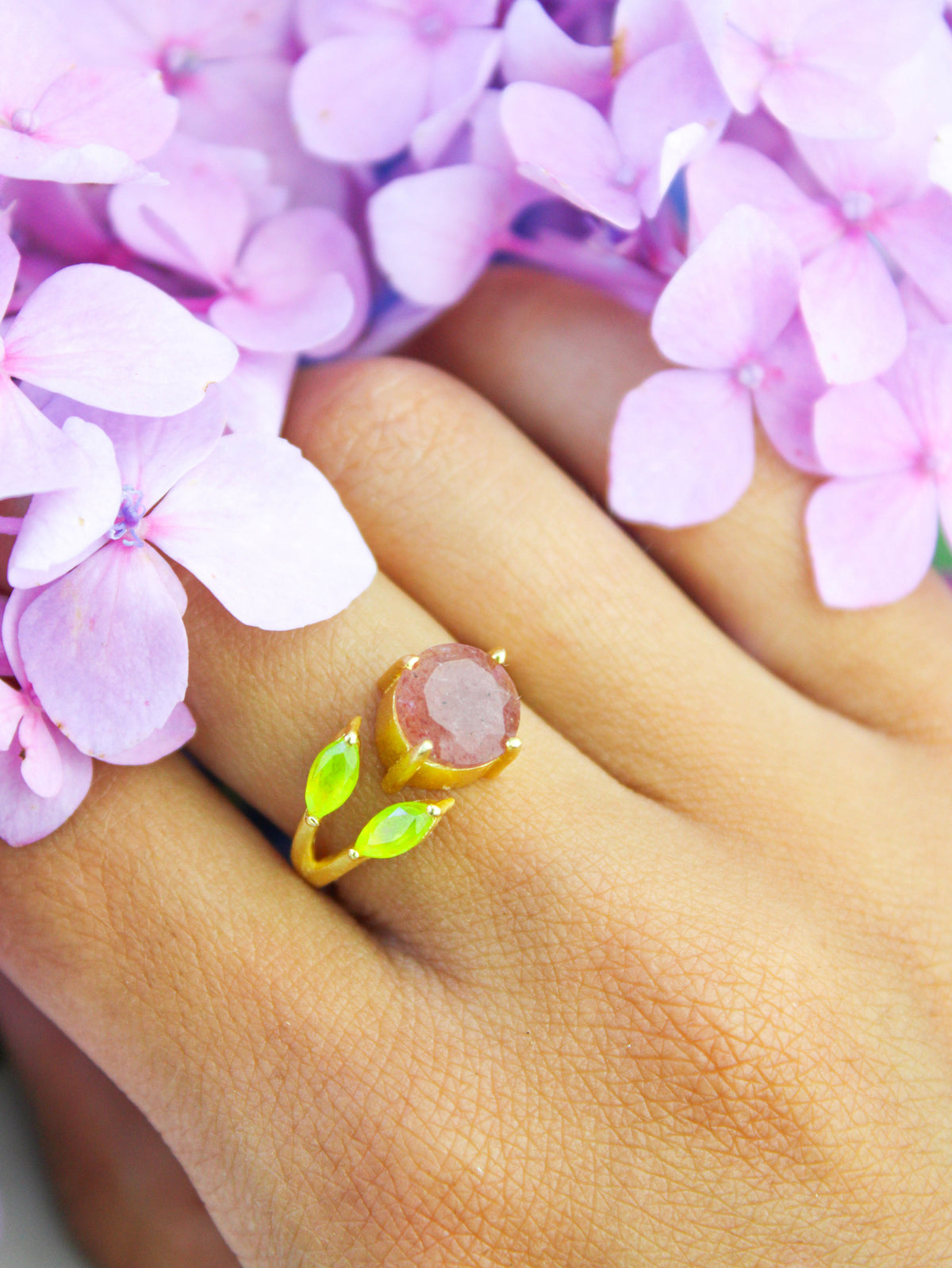 The Bloom Ring - Gold — Select Your Gemstone & Size