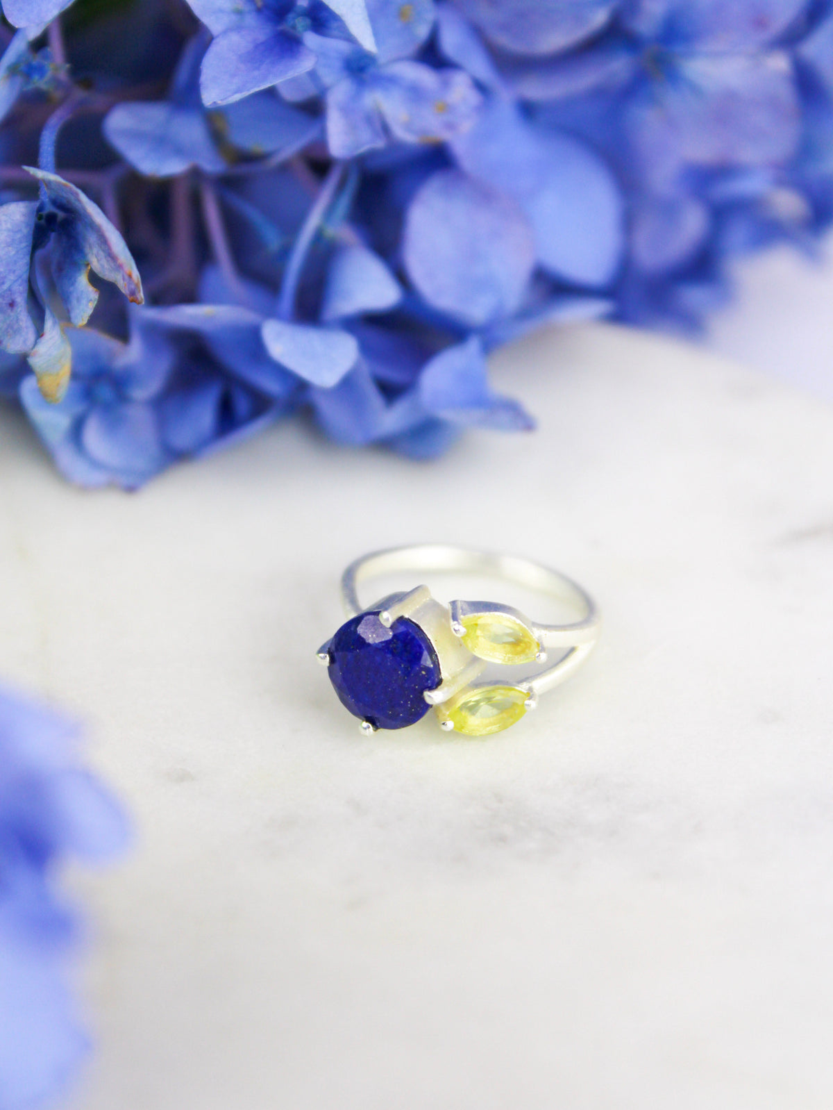 The Bloom Ring - Silver — Select Your Gemstone & Size