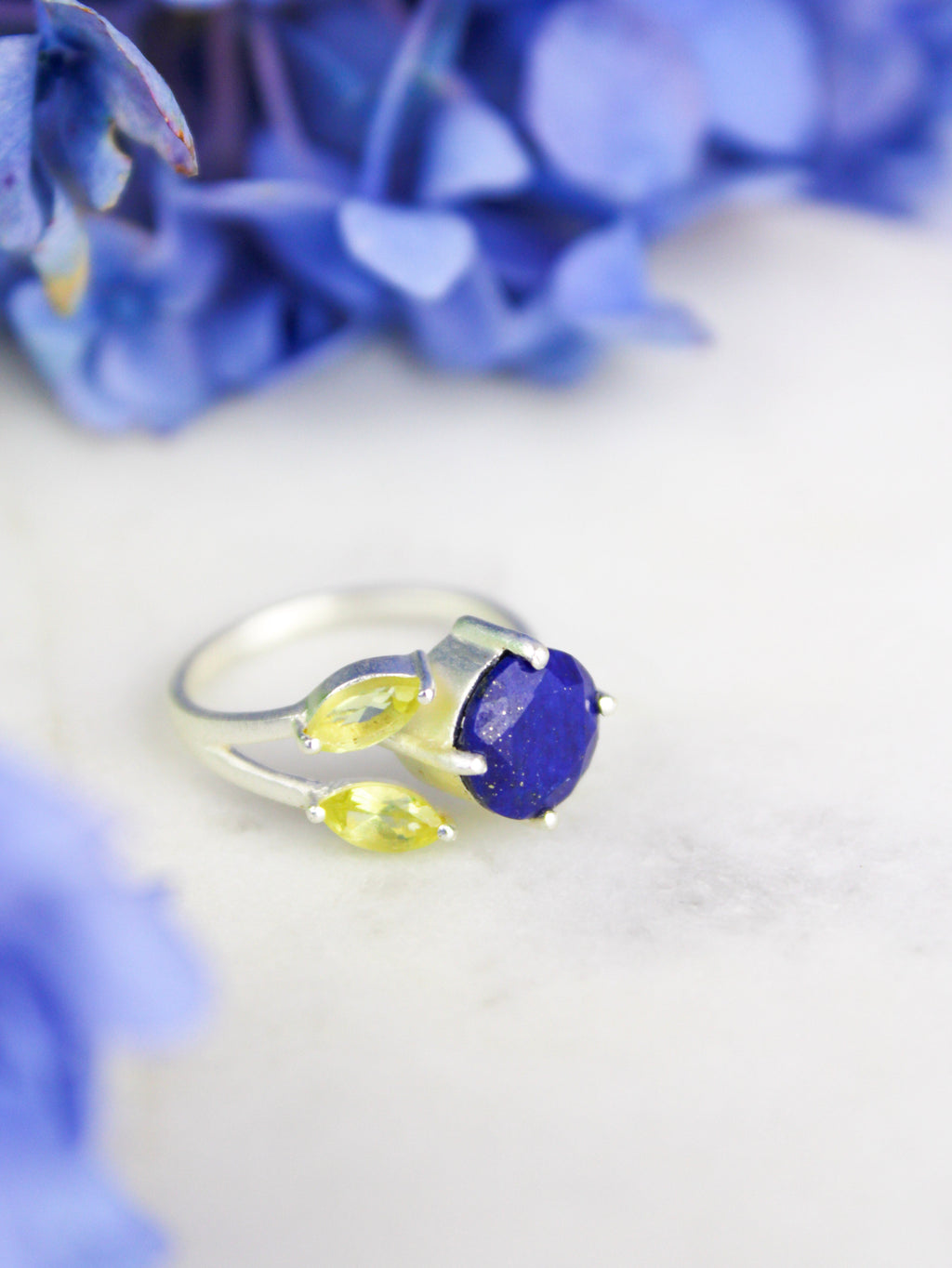 The Bloom Ring - Silver — Select Your Gemstone & Size