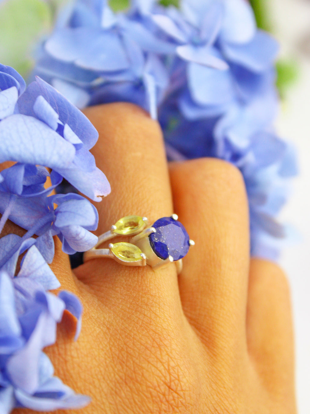 The Bloom Ring - Silver — Select Your Gemstone & Size