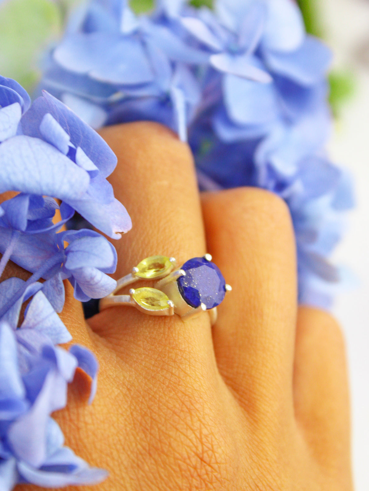 The Bloom Ring - Silver — Select Your Gemstone & Size
