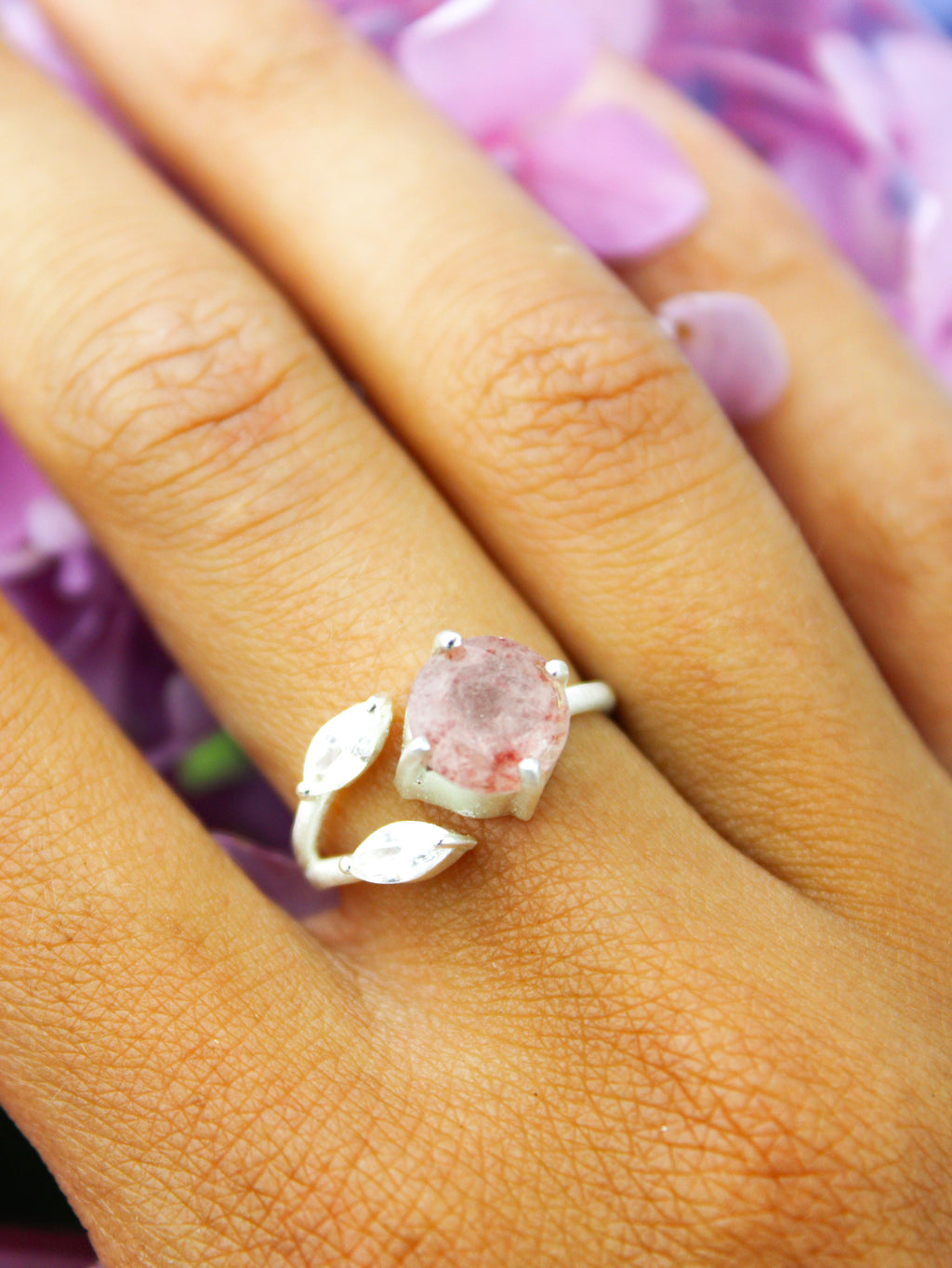 The Bloom Ring - Silver — Select Your Gemstone & Size