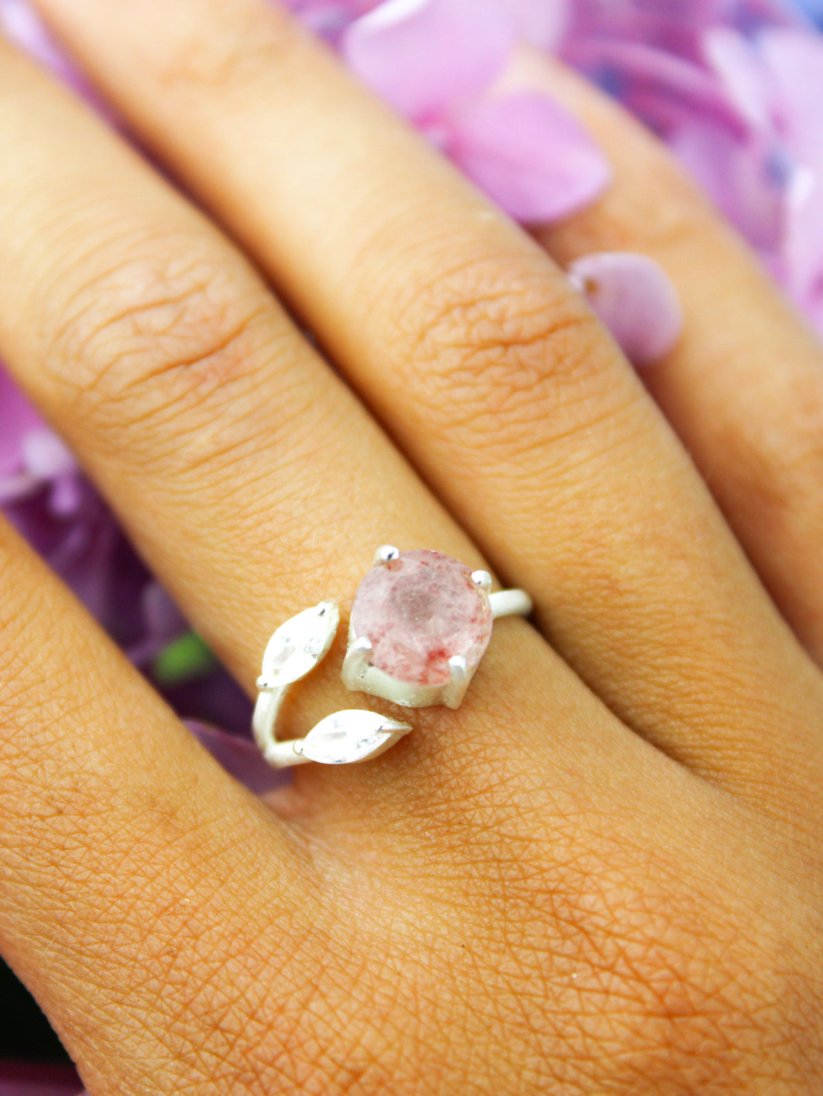 The Bloom Ring - Silver — Select Your Gemstone & Size