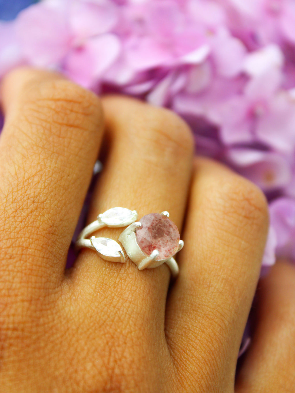 The Bloom Ring - Silver — Select Your Gemstone & Size