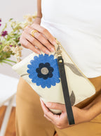 Blue Poppy Wristlet Purse