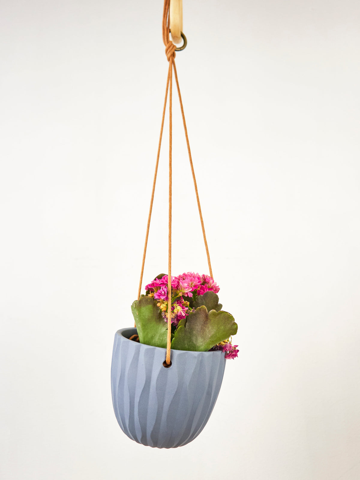Virago Modern Hanging Planter - Waves — Select Your Color
