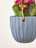 Virago Modern Hanging Planter - Waves — Select Your Color