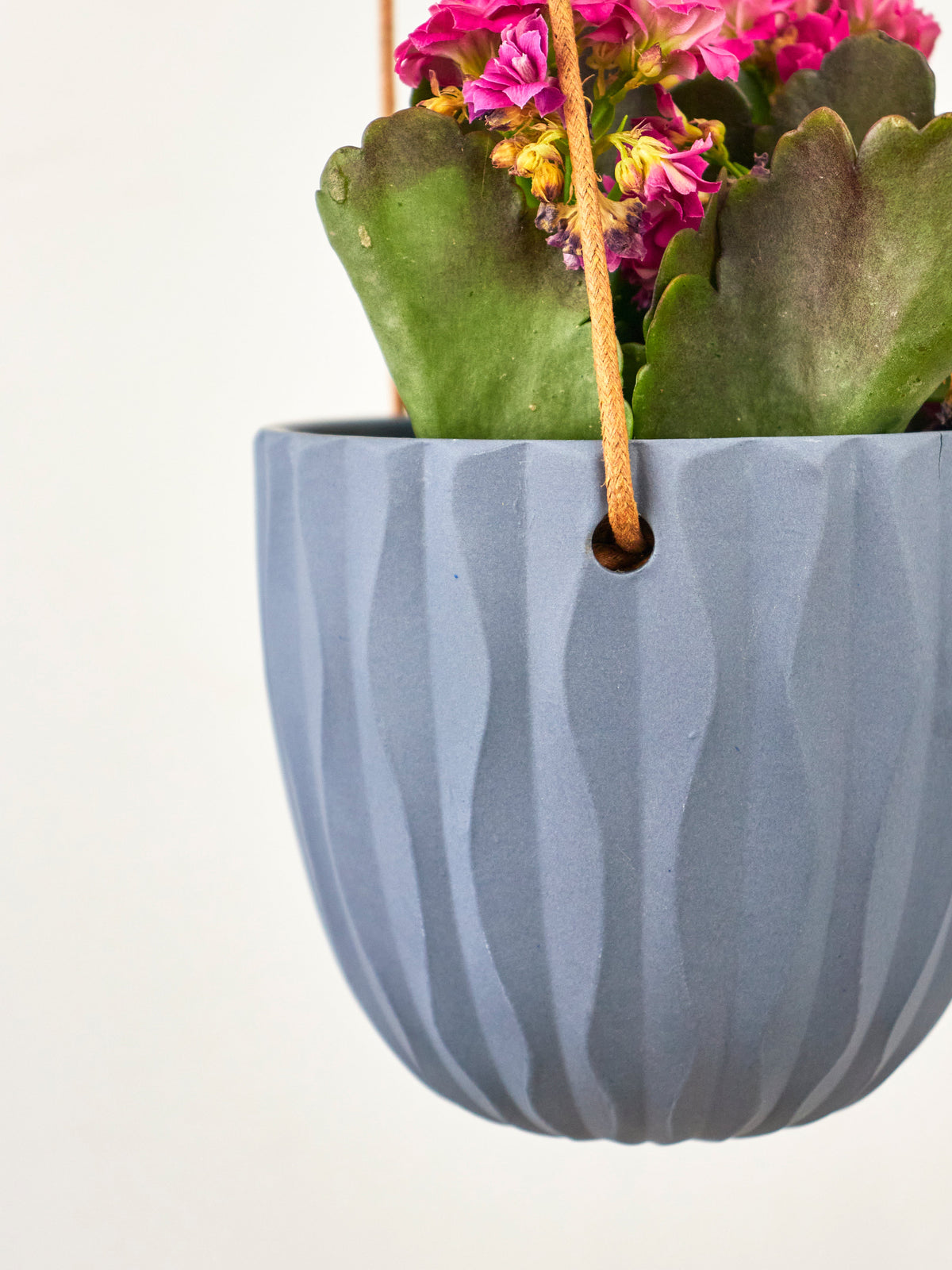 Virago Modern Hanging Planter - Waves — Select Your Color