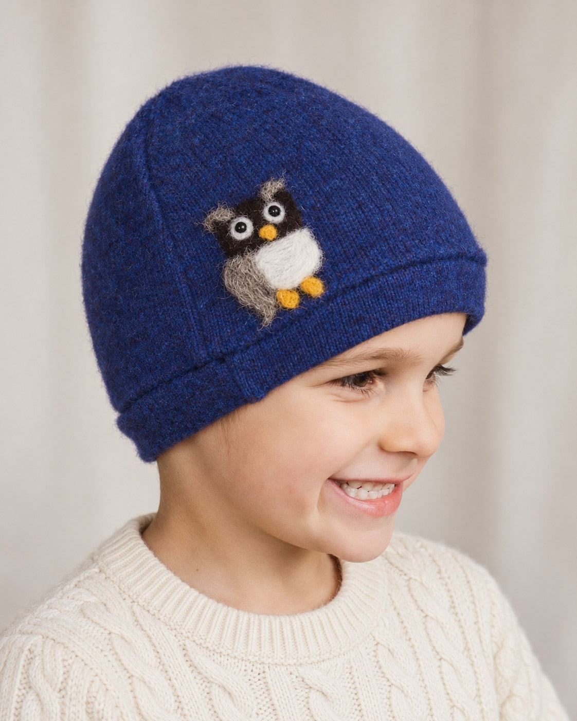 Owl Cashmere Hat - Child — Select Your Color