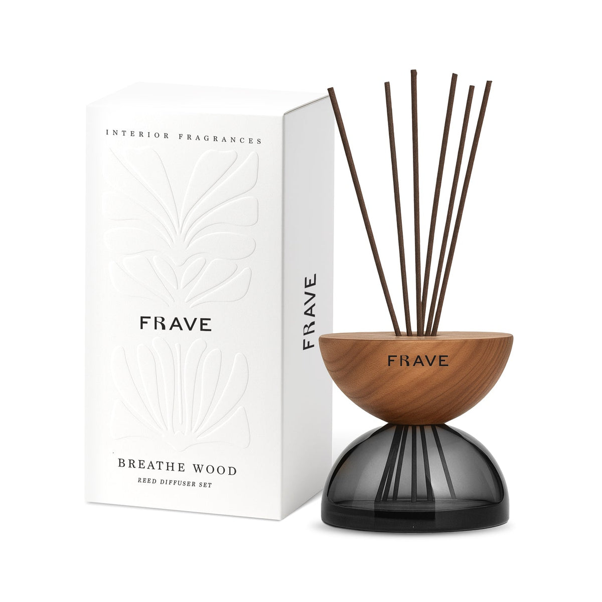 Breath Wood Smoked Glass Reed Diffuser with Aroma Oil