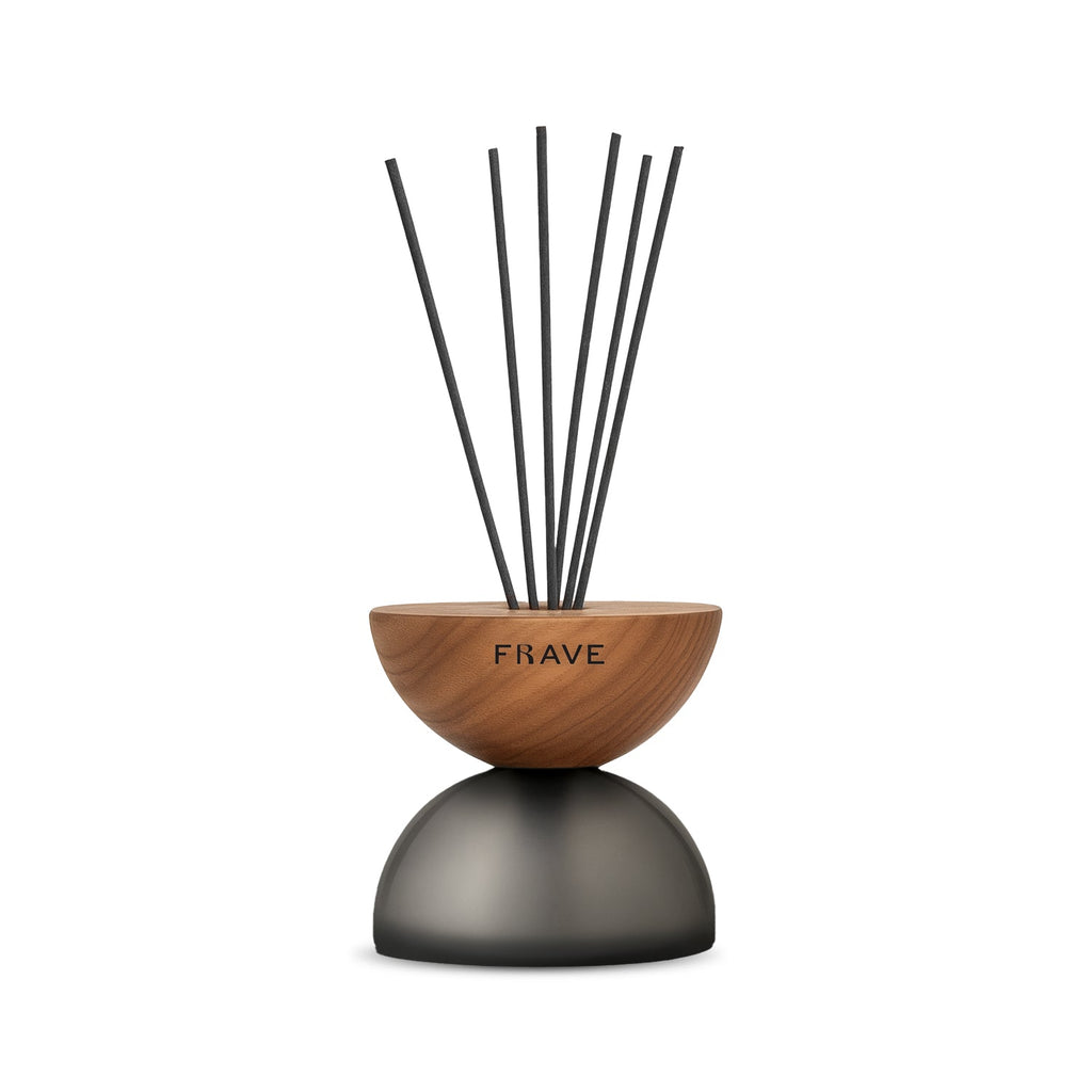 Breath Wood Frosted Glass Reed Diffuser with Aroma Oil