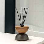 Breath Wood Frosted Glass Reed Diffuser with Aroma Oil