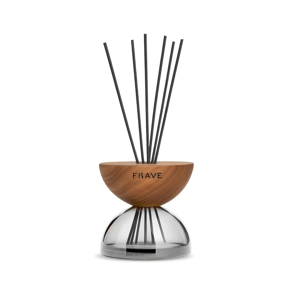 Breath Wood Transparent Glass Reed Diffuser with Aroma Oil