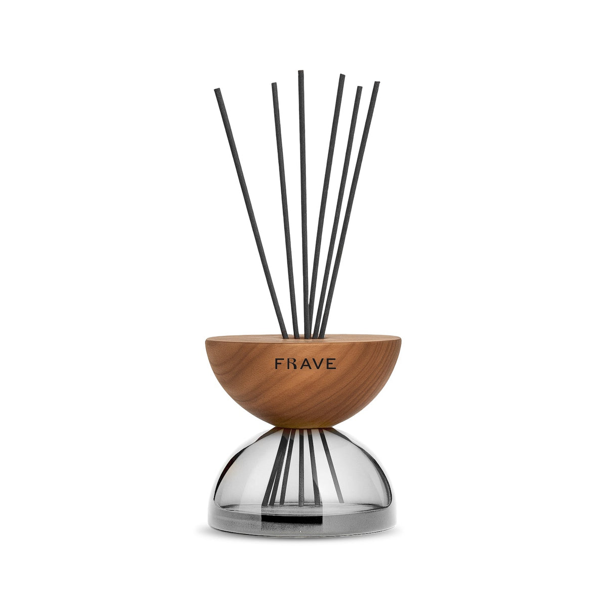 Breath Wood Transparent Glass Reed Diffuser with Aroma Oil