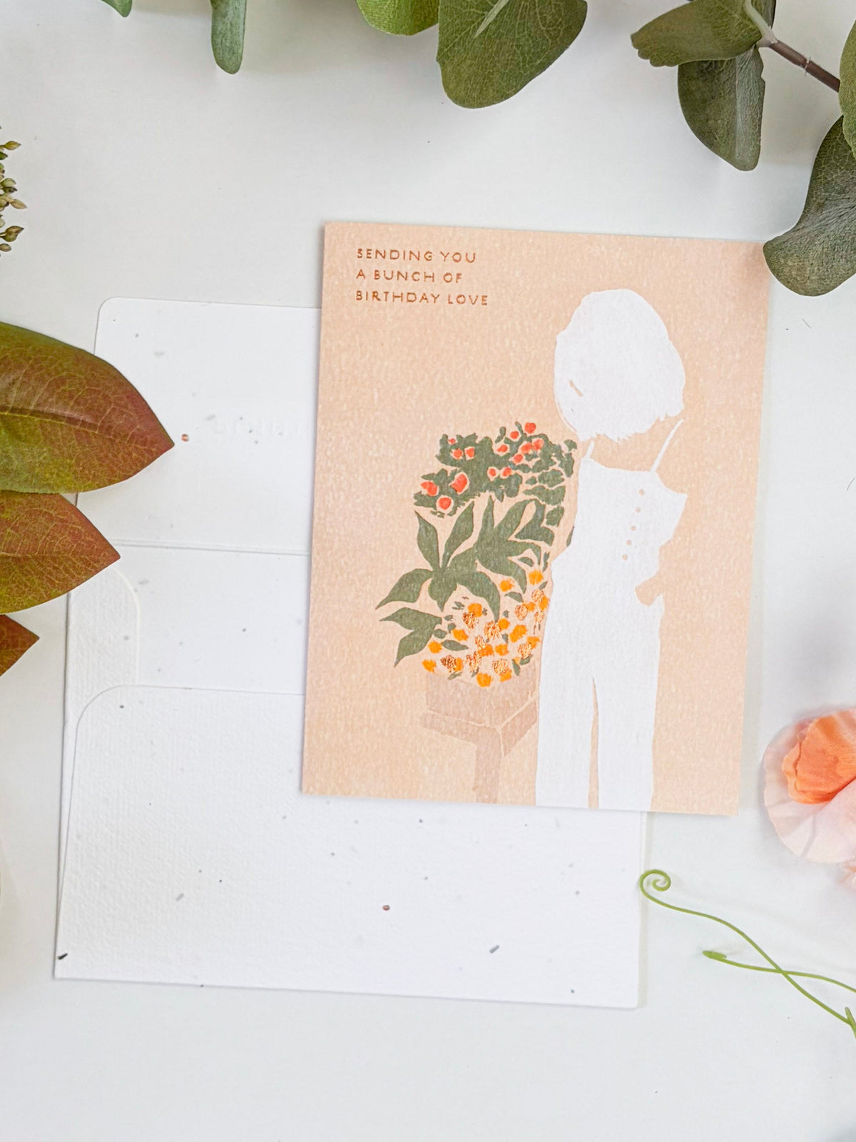 Bunch of Love - Seeded Birthday Card - Seeded Card with PLANTABLE seed paper envelope