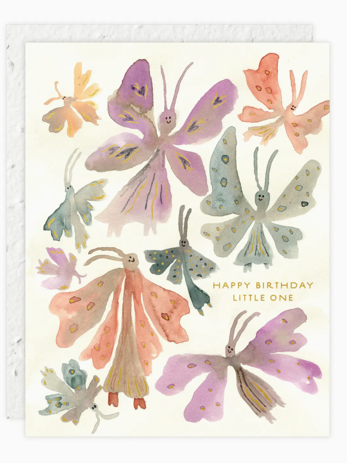 Butterflies - Seeded Birthday Card with  PLANTABLE seed paper envelope
