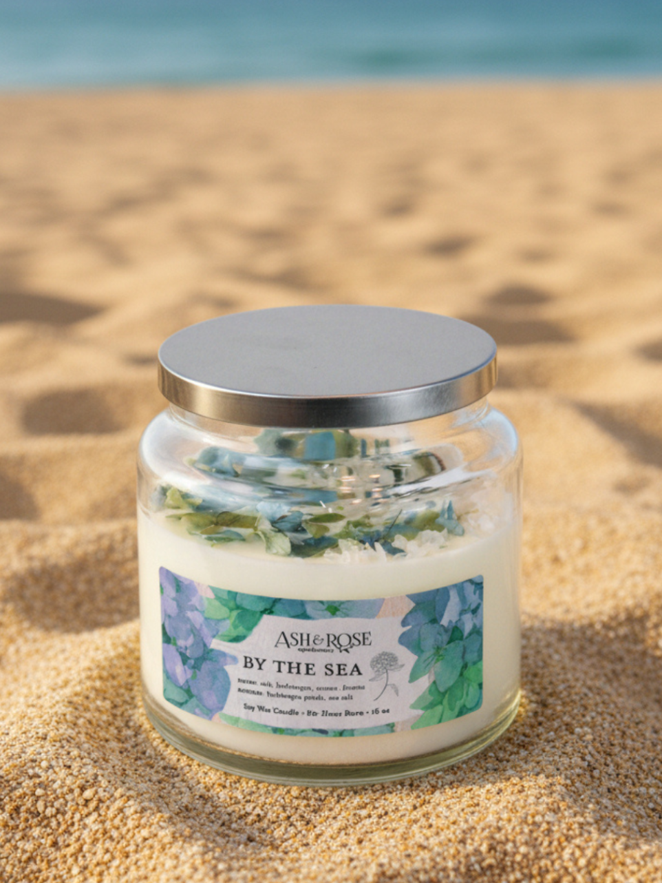 BY THE SEA Hydrangea Sea Salt Candle — Select Your Size