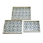 Daphne Mother of Pearl Trays — Select Your Size