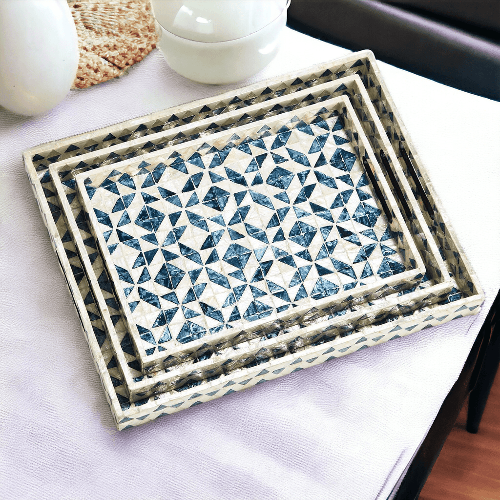 Daphne Mother of Pearl Trays — Select Your Size