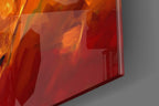 Fiery Orange Claw Scratch Fighter Glass Wall Art