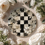 Courtly Check Ceramic Coasters — Select Your Pack & Style