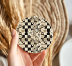 Courtly Check Ceramic Coasters — Select Your Pack & Style