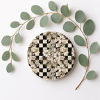 Courtly Check Ceramic Coasters — Select Your Pack & Style