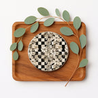 Courtly Check Ceramic Coasters — Select Your Pack & Style