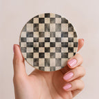 Courtly Check Ceramic Coasters — Select Your Pack & Style