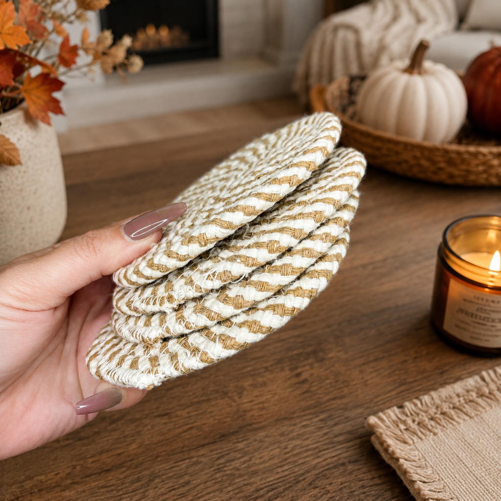 Fall Fabric Coasters — Select Your Pack & Color Story