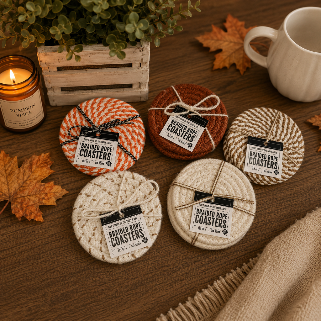 Fall Fabric Coasters — Select Your Pack & Color Story